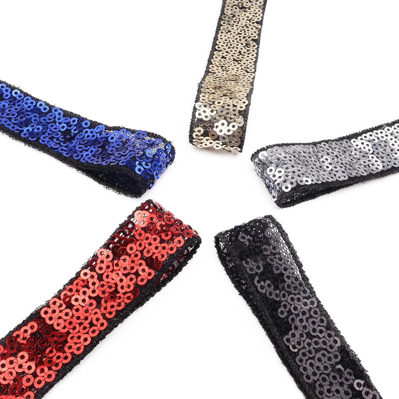 DHFLYDH Golden Sequin Trim Sequin Ribbon 7.5 Yards Flat Glitter Trim for Sewing, Costumes, Wedding Decor, Fashion Crafting - Image 5